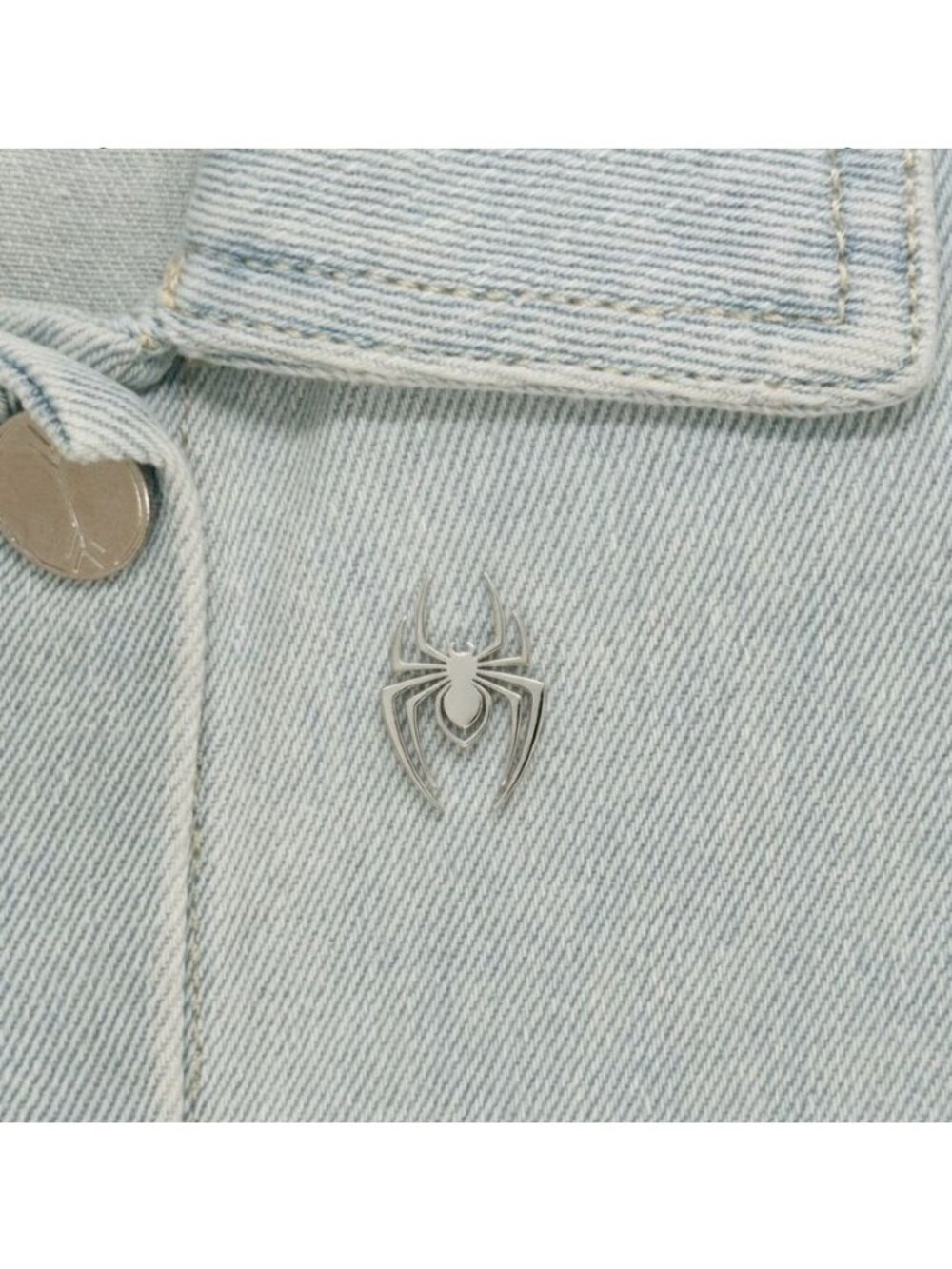 ✨Gothic Spider Brooch Stainless Steel Badge Pins Silver Color Metal Small Size✨